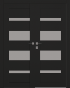 Avon 07-01 Vetro Black Matte Double doors
