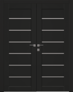 Avon 07-02 Vetro Black Matte Double doors