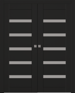 Avon 07-04 Vetro Black Matte Double pocket doors