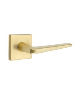 EMTEK ATHENA LEVER WITH SQUARE ROSETTE PASSAGE LH SATIN BRASS (US4) 5110