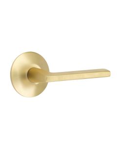EMTEK HELIOS LEVER WITH MODERN ROSETTE PRIVACY RH SATIN BRASS (US4) 5207