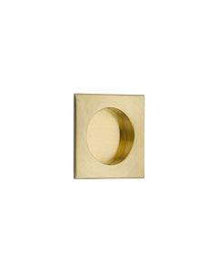 EMTEK FLUSH PULL SQUARE PASSAGE SATIN BRASS (US4) 2213
