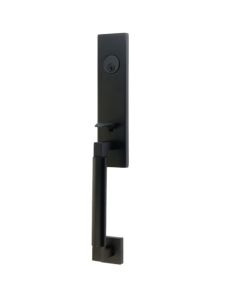 EMTEK HERCULES SMOOTH MONOLITHIC SINGLE CYLINDER KEYD 4215 FLAT BLACK US19
