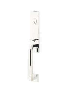 EMTEK HERCULES SMOOTH MONOLITHIC SINGLE CYLINDER KEYD 4215 POLISHED CHROME US26
