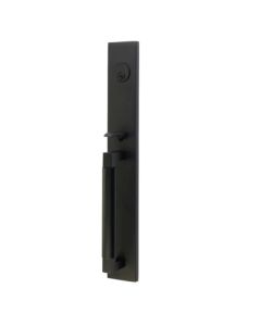 EMTEK HERCULES SMOOTH FULL LENGTH SINGLE CYLINDER KEYD 4216 FLAT BLACK US19