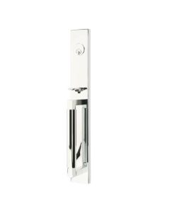 EMTEK HERCULES SMOOTH FULL LENGTH SINGLE CYLINDER KEYD 4216 POLISHED CHROME US26