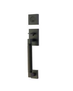 EMTEK HERCULES KNURLED SECTIONAL SINGLE CYLINDER KEYD 4217 FLAT BLACK US19