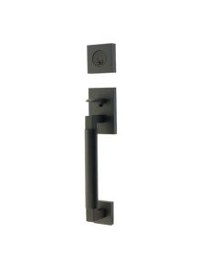 EMTEK HERCULES SMOOTH SECTIONAL DOUBLE CYLINDER KEYD 4224 FLAT BLACK US19