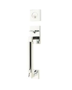 EMTEK HERCULES SMOOTH SECTIONAL DOUBLE CYLINDER KEYD 4224 POLISHED CHROME US26