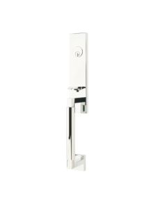 EMTEK HERCULES SMOOTH MONOLITHIC DOUBLE CYLINDER KEYD 4225 POLISHED CHROME US26