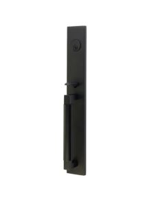 EMTEK HERCULES SMOOTH FULL LENGTH DOUBLE CYLINDER KEYD 4226 FLAT BLACK US19