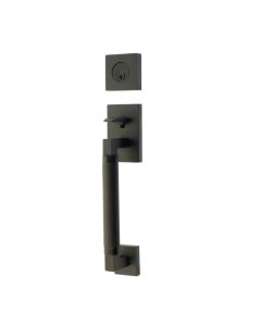EMTEK HERCULES KNURLED SECTIONAL DOUBLE CYLINDER KEYD 4227 FLAT BLACK US19