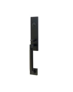 EMTEK HERCULES KNURLED MONOLITHIC DOUBLE CYLINDER KEYD 4228 FLAT BLACK US19
