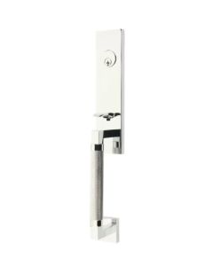 EMTEK HERCULES KNURLED MONOLITHIC DOUBLE CYLINDER KEYD 4228 POLISHED CHROME US26