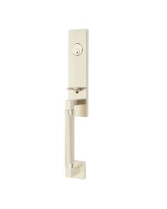 EMTEK HERCULES KNURLED MONOLITHIC DOUBLE CYLINDER KEYD 4228 SATIN NICKEL US15