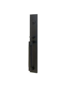 EMTEK HERCULES KNURLED FULL LENGTH DOUBLE CYLINDER KEYD 4229 FLAT BLACK US19
