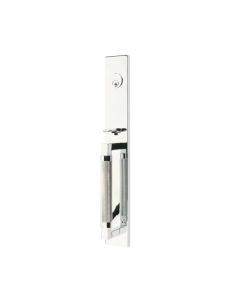 EMTEK HERCULES KNURLED FULL LENGTH DOUBLE CYLINDER KEYD 4229 POLISHED CHROME US26