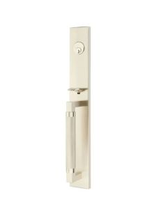EMTEK HERCULES KNURLED FULL LENGTH DOUBLE CYLINDER KEYD 4229 SATIN NICKEL US15