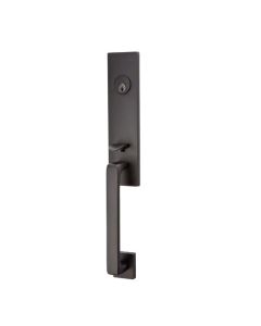EMTEK DAVOS SINGLE CYLINDER KEYD 4818 FLAT BLACK US19
