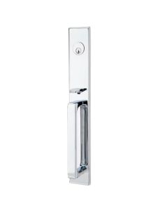 EMTEK LAUSANNE SINGLE CYLINDER KEYD 4819 POLISHED CHROME US26