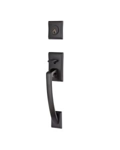 EMTEK ARES DOUBLE CYLINDER KEYD 4827 FLAT BLACK US19