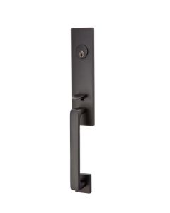 EMTEK DAVOS DOUBLE CYLINDER KEYD 4828 FLAT BLACK US19
