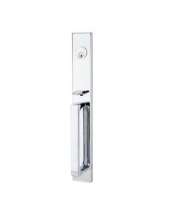 EMTEK LAUSANNE DOUBLE CYLINDER KEYD 4829 POLISHED CHROME US26