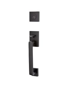 EMTEK BADEN DOUBLE CYLINDER KEYD 4830 FLAT BLACK US19