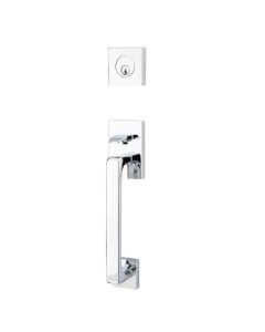 EMTEK BADEN DOUBLE CYLINDER KEYD 4830 POLISHED CHROME US26