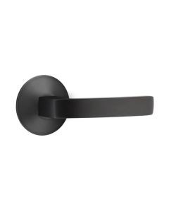 EMTEK BRESLIN LEVER WITH SQUARE ROSETTE PASSAGE LH FLAT BLACK (US19) 5110