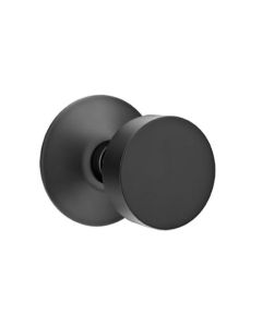 EMTEK ROUND KNOB WITH MODERN ROSETTE PASSAGE RH FLAT BLACK (US19) 5107