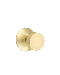 EMTEK ROUND KNOB WITH MODERN ROSETTE PRIVACY RH SATIN BRASS (US4) 5207