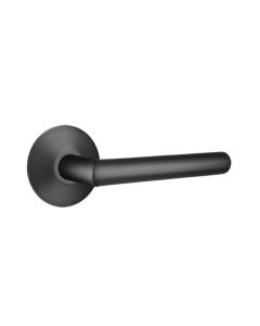 EMTEK STUTTGART LEVER WITH MODERN ROSETTE PRIVACY RH FLAT BLACK (US19) 5207