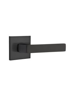 EMTEK DUMONT LEVER WITH SQUARE ROSETTE PASSAGE RH FLAT BLACK (US19) 5110
