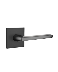 EMTEK HELIOS LEVER WITH SQUARE ROSETTE DUMMY FLAT BLACK (US19) 5050