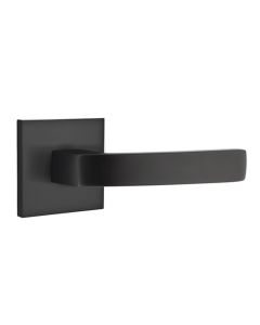 EMTEK BRESLIN LEVER WITH SQUARE ROSETTE PRIVACY LH FLAT BLACK (US19) 5210
