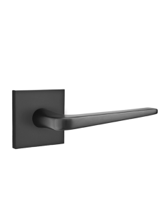 EMTEK ATHENA LEVER WITH SQUARE ROSETTE DUMMY FLAT BLACK (US19) 5050