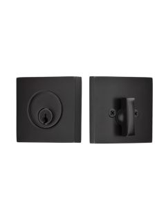 EMTEK SQUARE DEADBOLT DOUBLE CYLINDER 8369 FLAT BLACK US19