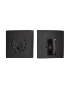 EMTEK SQUARE DEADBOLT SINGLE CYLINDER 8469 FLAT BLACK US 19