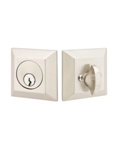 EMTEK QUINCY DEADBOLT DOUBLE CYLINDER 8478 SATIN NICKEL US 15