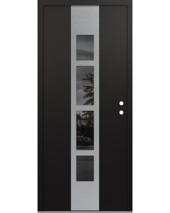 DIAMOND A10 36" X 80" BLACK/BLACK MIRRORED GLASS PANEL STAINLESS STEEL LHI