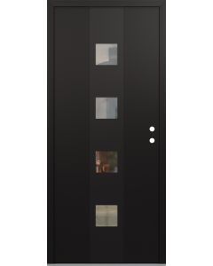 DIAMOND A12 36" X 96" BLACK/BLACK CLEAR GLASS PANEL BLACK LHI