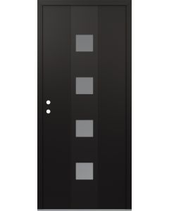 DIAMOND A12 36" X 80" BLACK/WHITE FROSTED GLASS PANEL BLACK RHI