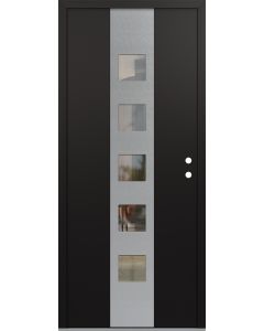 DIAMOND A13 36" X 96" BLACK/BLACK CLEAR GLASS PANEL STAINLESS STEEL LHI