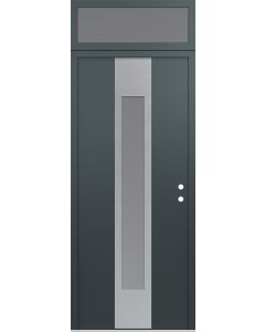 DIAMOND A1 36" X 96" ANTHRACITE/ANTHRACITE FROSTED GLASS PANEL STAINLESS STEEL LHI WITH TRANSOM FROSTED GLASS