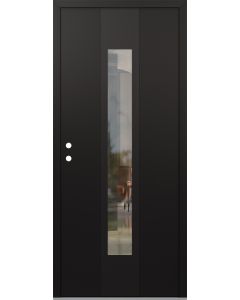 DIAMOND A1 36" X 96" BLACK/BLACK CLEAR GLASS PANEL BLACK RHI