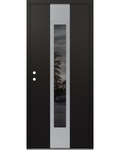 DIAMOND A1 36" X 96" BLACK/BLACK MIRRORED GLASS PANEL STAINLESS STEEL RHI