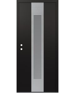 DIAMOND A1 36" X 80" BLACK/WHITE FROSTED GLASS PANEL STAINLESS STEEL RHI