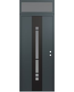 DIAMOND A3 36" X 96" ANTHRACITE/ANTHRACITE FROSTED GLASS PANEL BLACK LHI WITH TRANSOM FROSTED GLASS