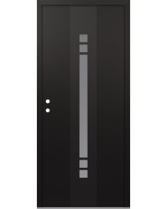 DIAMOND A4 36" X 80" BLACK/WHITE FROSTED GLASS PANEL BLACK RHI
